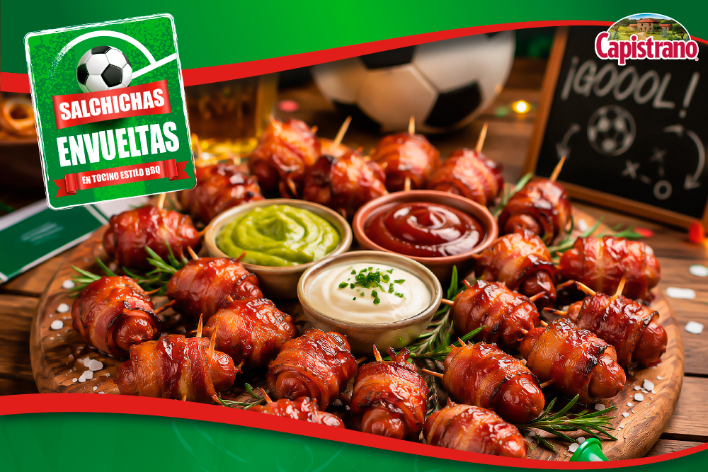 Salchichas Envueltas en Tocino Estilo BBQ