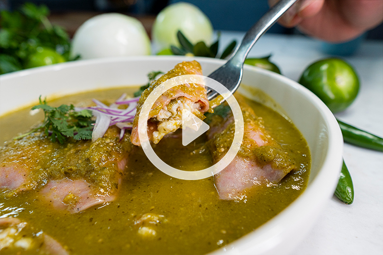 Mexican-style turkey breast enchilada