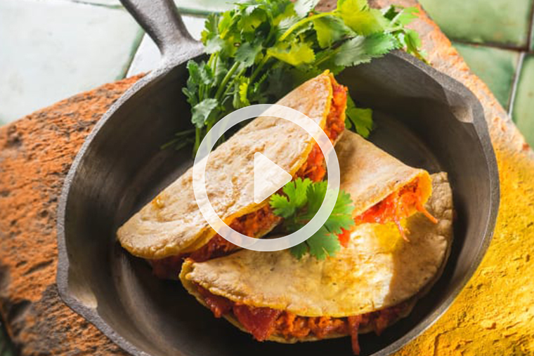 Mexican-style pressed pork tacos