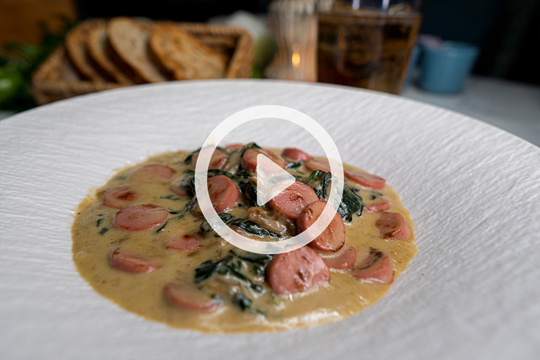 Spinach, Cheese and Sausage Dip